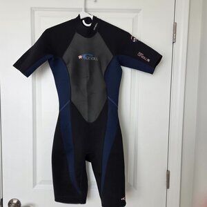 O'Neill Back Zip Short Sleeve Wetsuit Sports Surf Black Women 8-RESORT SALE